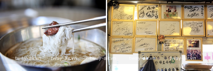 Chữ ký của Bigbang được trưng bày trong nhà hàng