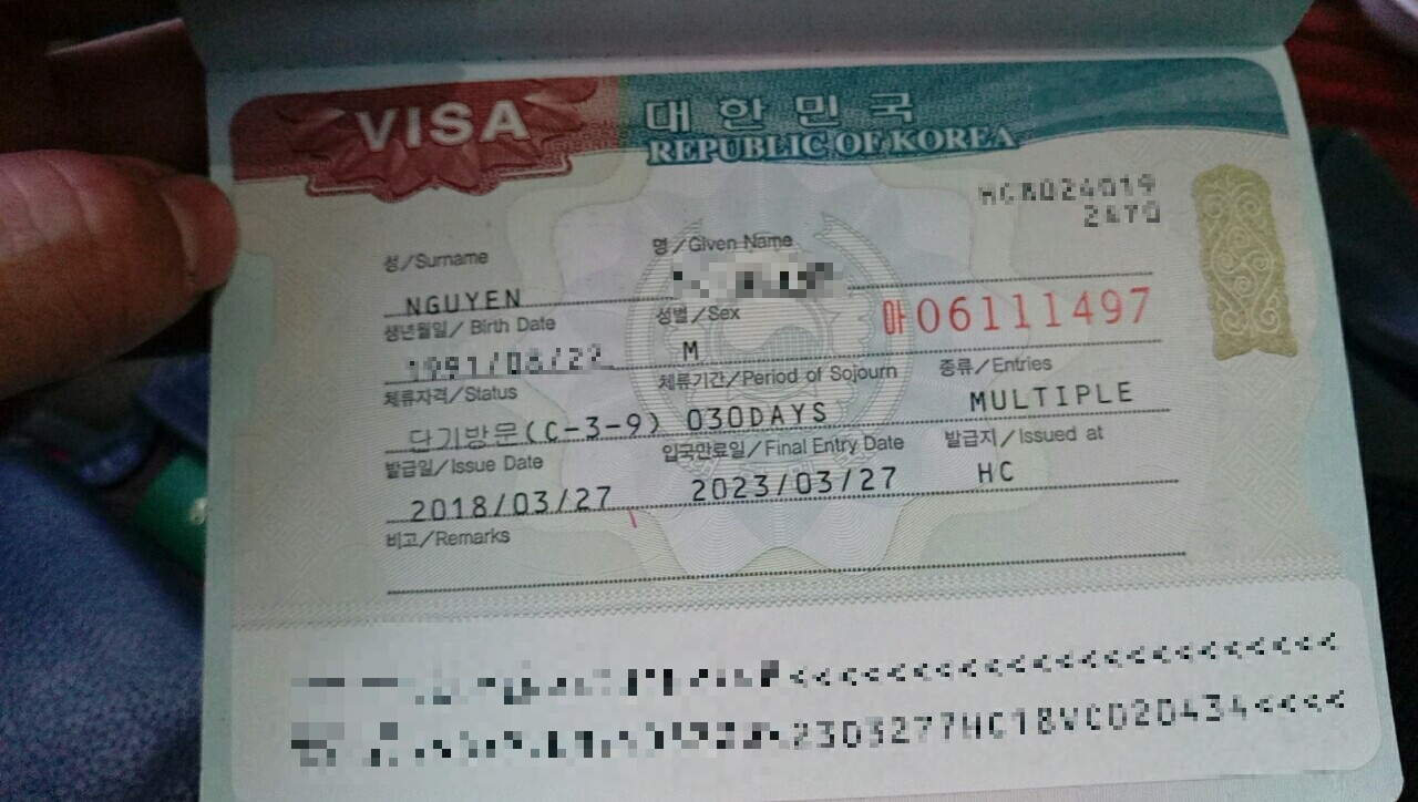Visa Multiple nhận cảnh nhiều lần ở Hàn Quốc