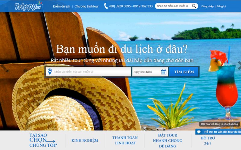 đặt tour du lịch online