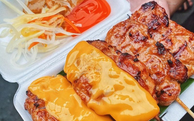 Thịt xiên nướng phô mai