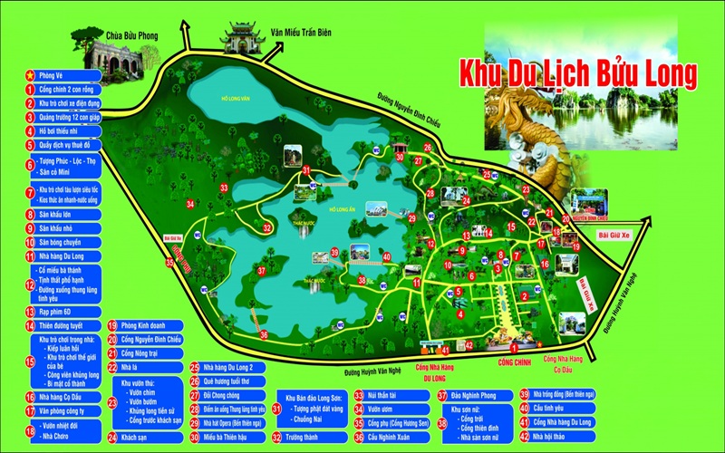 Bản đồ khu du lịch Bửu Long
