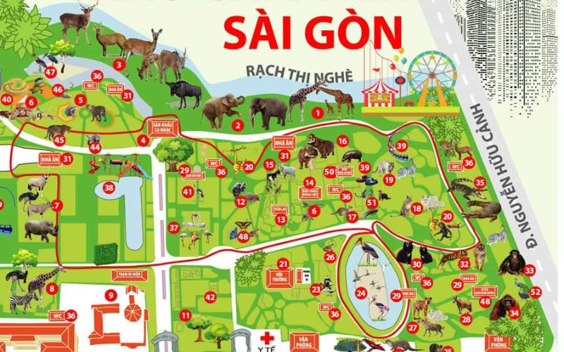 bản đồ thảo cầm viên sài gòn